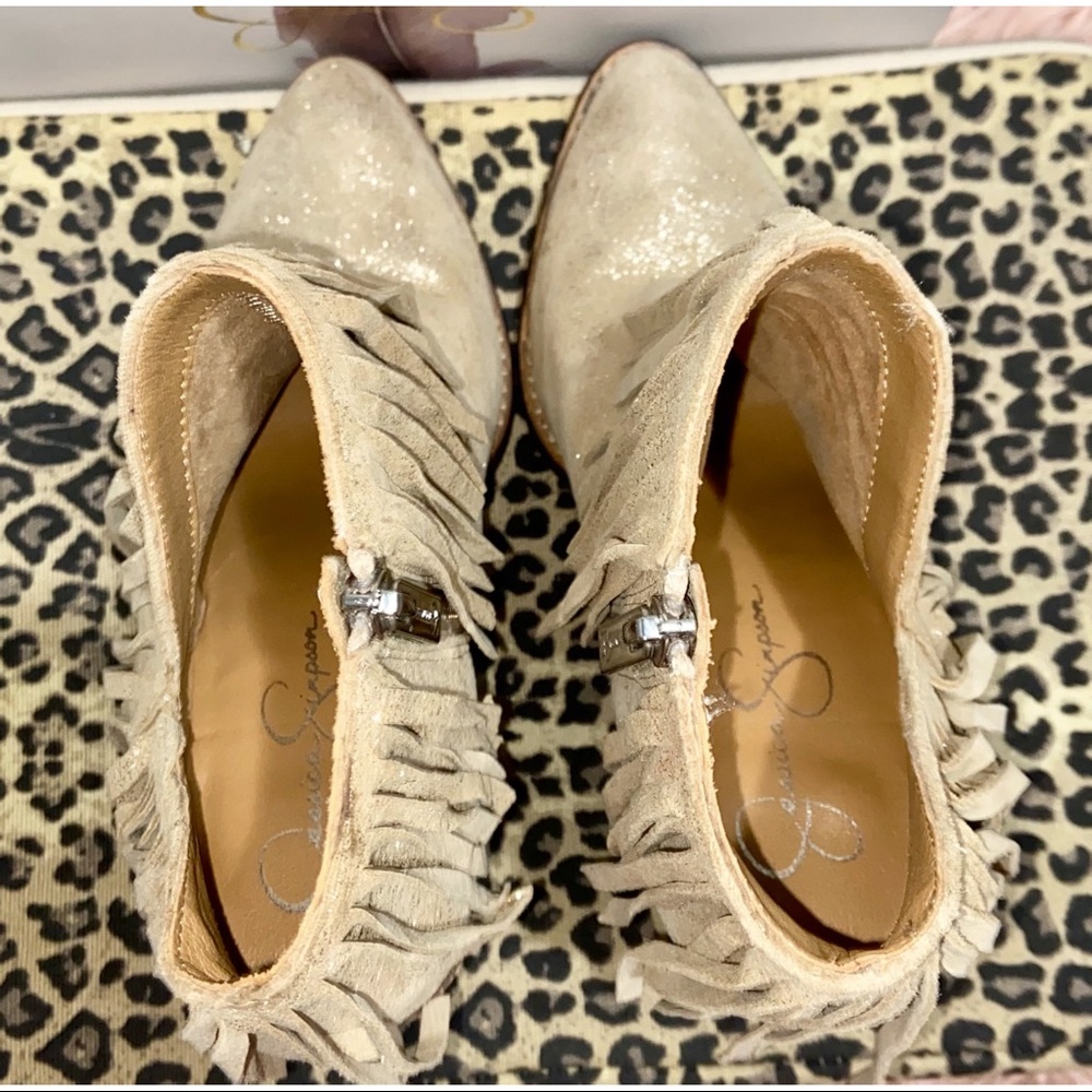 SOLD Jessica Simpson Jewels Fringe Booties - Picture 6 of 7